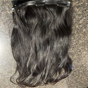 Lashey Amazon Clip In Hair Extensions Straight Natural Black 18"